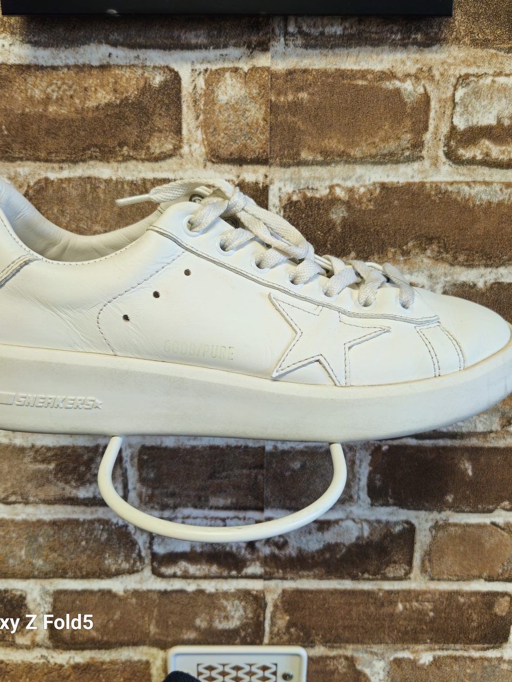 White Platform Star Lace-Up Sneaker